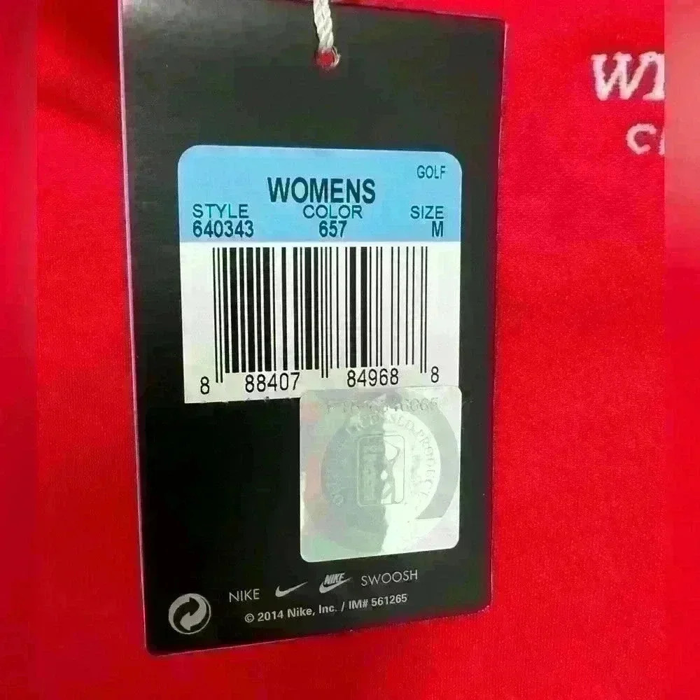Nike Golf Women’s Tour Performance Red Golf Polo. New WithTags. Size Medium - Picture 5 of 11